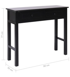 Table console Noir 90 x 30 x 77 cm Bois