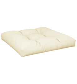 Coussins de palette 2 pcs crème tissu