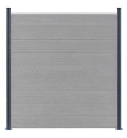 Poteaux de clôture 2 pcs Gris foncé 185 cm Aluminium