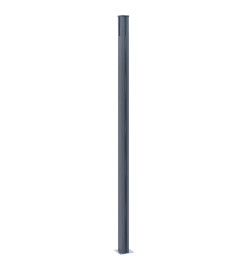 Poteaux de clôture 2 pcs Gris foncé 185 cm Aluminium