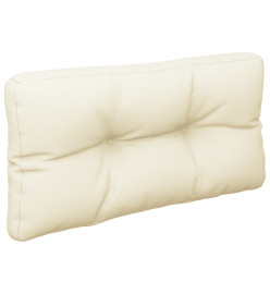 Coussin de palette crème 70x40x12 cm tissu