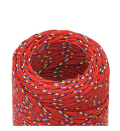 Corde de bateau Rouge 2 mm 100 m Polypropylène