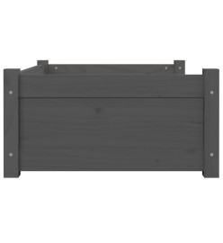 Lit pour chien Gris 75,5x55,5x28 cm Bois de pin solide