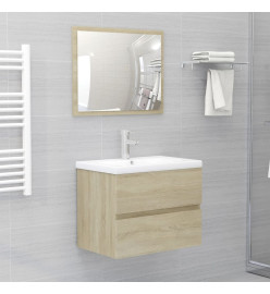 Ensemble de meubles de salle de bain Chêne sonoma Aggloméré