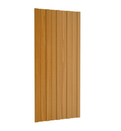 Panneaux de toiture 12 pcs Acier galvanisé Bois clair 100x45 cm