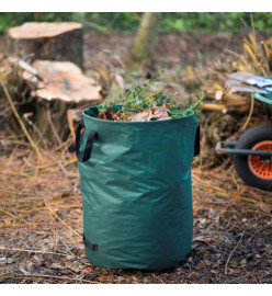 Nature Sac à déchets de jardin rond 140 L vert