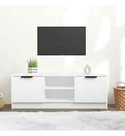 Meuble TV Blanc 102x35x36,5 cm Bois d'ingénierie