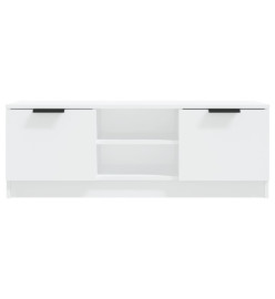 Meuble TV Blanc 102x35x36,5 cm Bois d'ingénierie