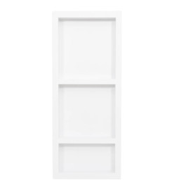 Niche de douche avec 3 compartiments Blanc mat 41x99x9 cm