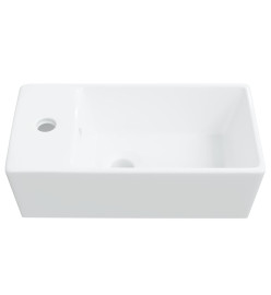 Lavabo blanc 48x25x15 cm céramique