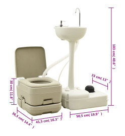 Ensemble de toilette support de lavage des mains réservoir eau