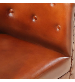 Fauteuil Marron Cuir véritable