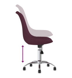 Chaise pivotante de bureau Violet Tissu