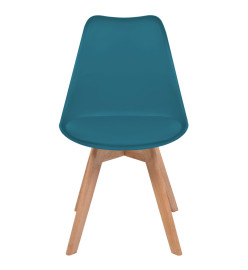 Chaises à manger lot de 4 Turquoise Plastique