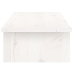 Support de moniteur Blanc 100x27x15 cm Bois de pin solide