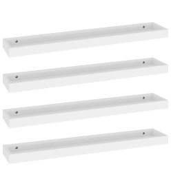 Étagères murales Loggia 4 pcs Blanc 80x15x4 cm MDF