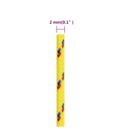 Corde de bateau Jaune 2 mm 500 m Polypropylène