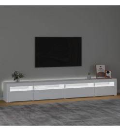 Meuble TV avec lumières LED Blanc 270x35x40 cm