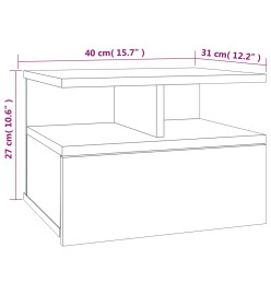 Tables de chevet flottantes 2 pcs Sonoma gris 40x31x27 cm