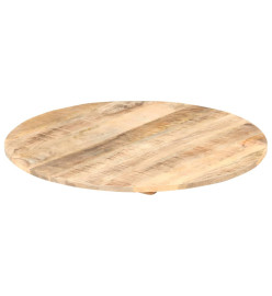 Dessus de table Bois de manguier solide Rond 15-16 mm 60 cm