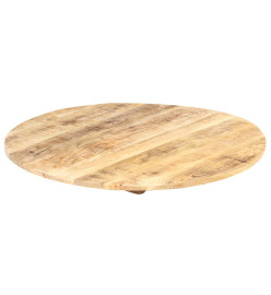 Dessus de table Bois de manguier solide Rond 15-16 mm 60 cm