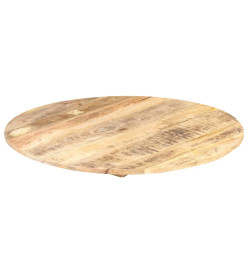 Dessus de table Bois de manguier solide Rond 15-16 mm 60 cm