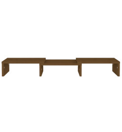 Support de moniteur Marron miel 60x24x10,5 cm Pin solide