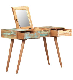 Coiffeuse avec miroir 112x45x76 cm Bois massif de récupération