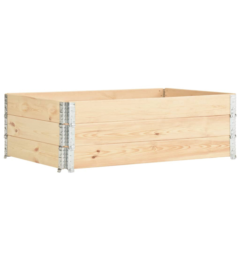 Colliers de palette 3 pcs 50x150 cm Bois de pin solide