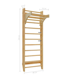 Barre murale 80 x 55 x 220 cm Bois