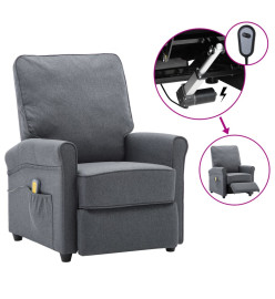 Fauteuil électrique de massage Gris foncé Tissu