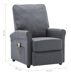 Fauteuil électrique de massage Gris foncé Tissu