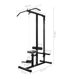 Tour de musculation avec jeu d'haltères et poids 60,5 kg