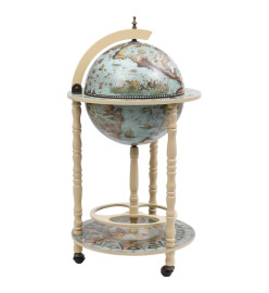 Bar sous forme de globe Bois d'eucalyptus Bleu