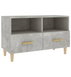 Meuble TV Gris béton 80x36x50 cm Bois d'ingénierie