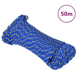 Corde de bateau Bleu 4 mm 50 m Polypropylène