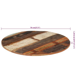 Dessus de table rond 70 cm 15-16 mm Bois de récupération