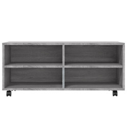 Meuble TV sur roulettes Sonoma gris 90x35x35 cm Bois ingénierie