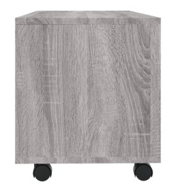 Meuble TV sur roulettes Sonoma gris 90x35x35 cm Bois ingénierie