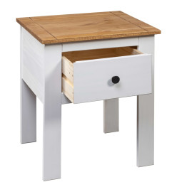 Table de chevet Blanc 46x40x57 cm Pin Gamme Panama