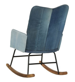 Chaise à bascule Denim Bleu Toile patchwork