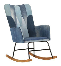 Chaise à bascule Denim Bleu Toile patchwork