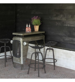 Esschert Design Chaise de tracteur de bar Gris