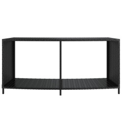 Étagères de rangement 2 pcs noir résine tressée