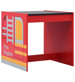 Jeu de table et chaises d'enfants 3 pcs Camion de pompiers Bois