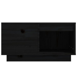 Table basse Noir 60x61x32,5 cm Bois massif de pin