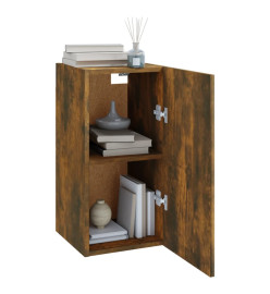 Meuble TV Chêne fumé 30,5x30x60 cm Bois d'ingénierie