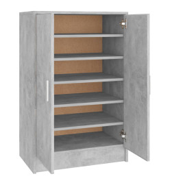 Armoire à chaussures Gris béton 60x35x92 cm Aggloméré