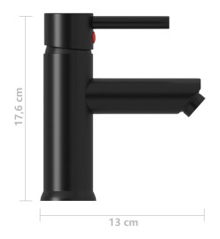 Robinet de lavabo de salle de bain Noir 130x176 mm