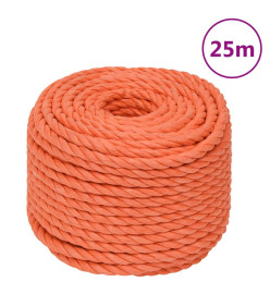 Corde de travail Orange 10 mm 25 m Polypropylène